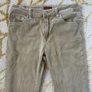7 for all Mankind Beige Corduroy Straight Pants